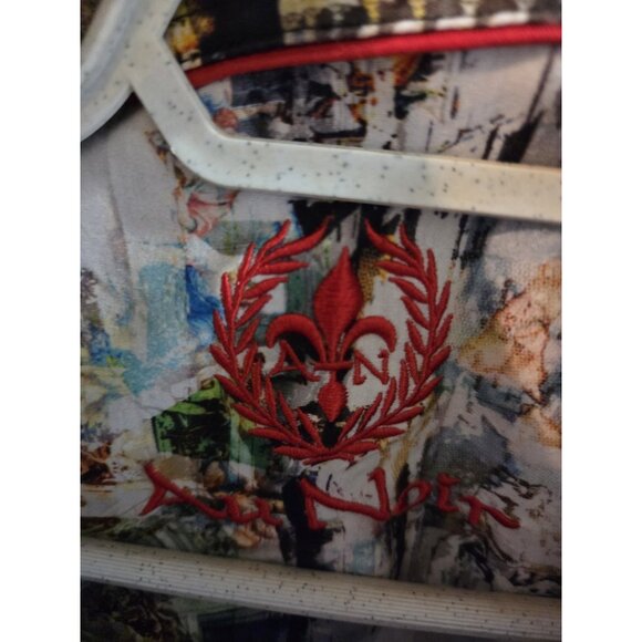 Au Noir Long Sleeves Men Shirt Size 6 Black And Red Pre-Owned - Picture 3 of 8